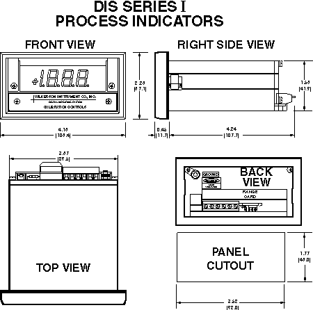 Thermocouple,Input,Process Indicator,Model DIS474,Wilkerson Instrument